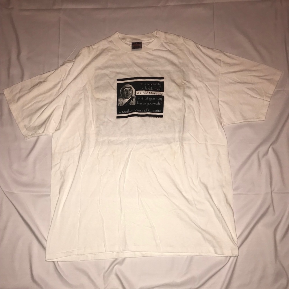 Vintage 1997 mother Teresa shirt size 2XL